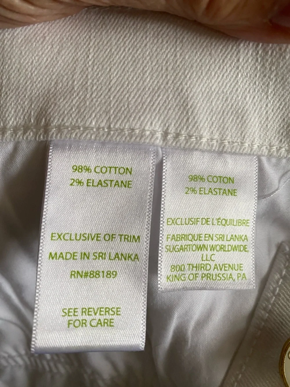 Lilly Pulitzer White Cropped Jeans with Lace Fringe Hem Size 14 - Picture 11 of 17